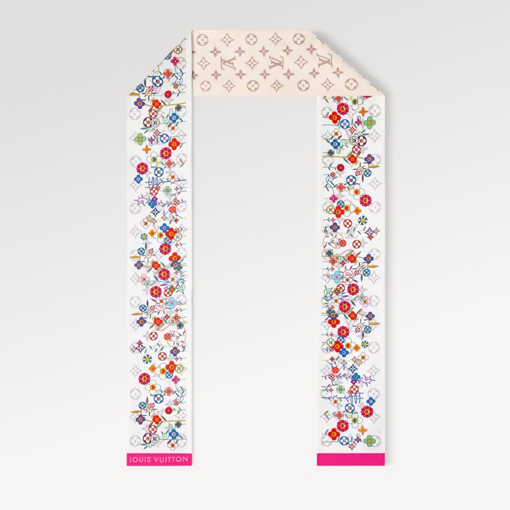 ππ₯ Louis Vuitton Murakami π₯π LV x TM Superflat Monogram 2025 Silk Bandeau - Picture 9 of 10